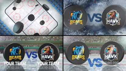 Ice Hockey VS Logo Stings template preview