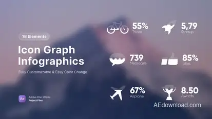 Icon Graph Infographics Infographics template preview