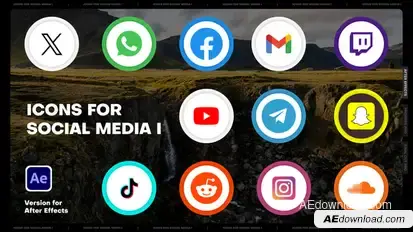 Icons for Social Media I Elements template preview