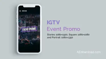IGTV — Stylish Event Promo | Vertical and Square Openers template preview