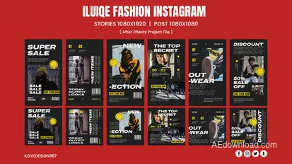 Iluiqe Fashion Instagram Template Product Promo template preview