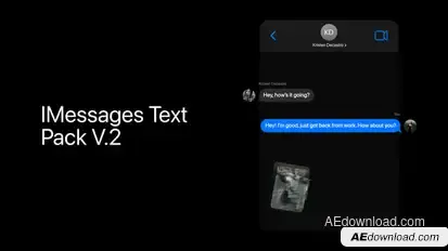 iMessages Text Pack Elements template preview