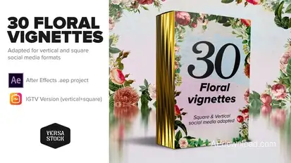 In Full Bloom - Floral Vignettes Titles template preview