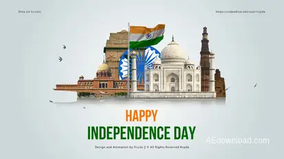 India Landmarks Opener | Independence Day Logo Stings template preview