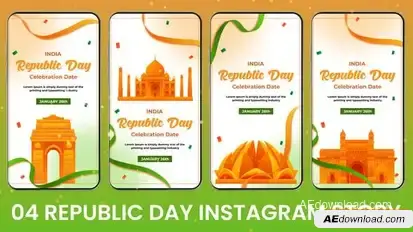 Videohive Indian Republic Day Celebration Instagram Story Elements template preview