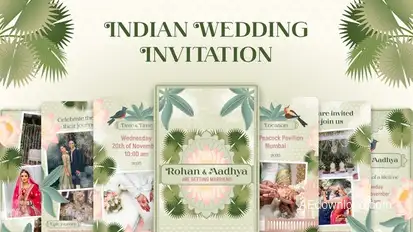 Indian Wedding Invitation Video Displays template preview