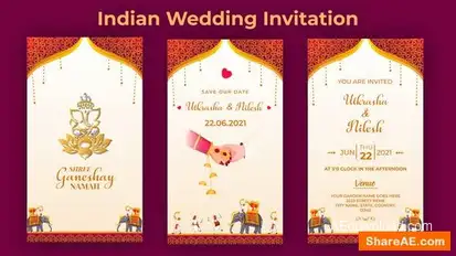 Videohive Indian Wedding Invitation Openers template preview