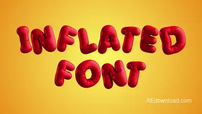 Inflated Animated Font Titles template preview