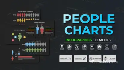 Infographic - People Charts Infographics template preview