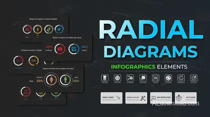 Infographic - Radial Diagrams Infographics template preview