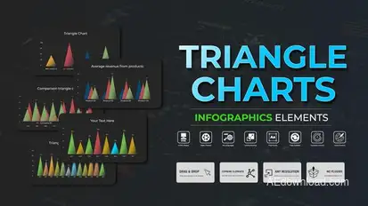 Infographic - Triangle Charts Infographics template preview