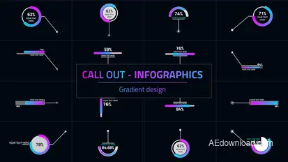 Infographic Call Out Gradient Infographics template preview