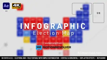 Infographic Election Map Elements template preview