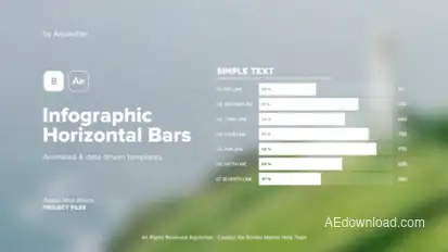 Infographic Horizontal Bar Charts Infographics template preview