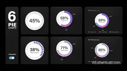 Infographic Pie Chart Animations Infographics template preview