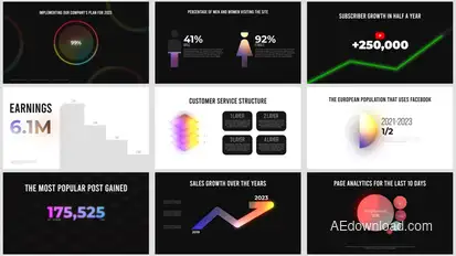 Infographic Scenes - Social Media / AE Infographics template preview