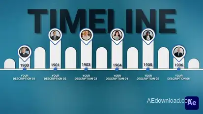 Infographic Timelines Video Displays template preview