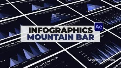 Infographics Mountain bar Infographics template preview