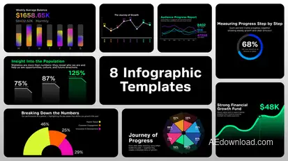 Infographics Number Counter Template Video Displays template preview