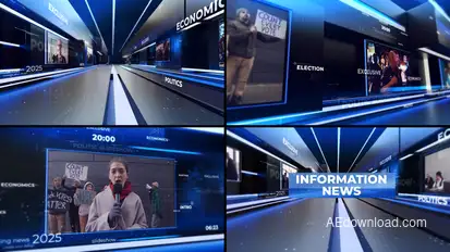 Information News broadcast-packages template preview