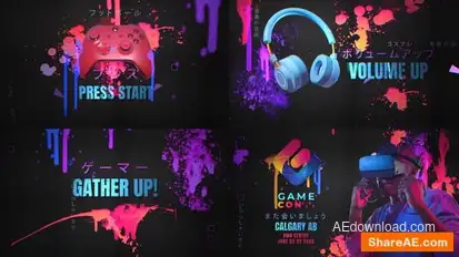 Ink Drip & Splash Event Promo Intro Openers template preview