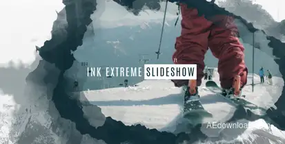 Ink Extreme Slideshow Video Displays template preview