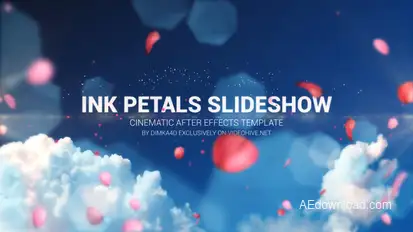 Ink Petal Slideshow Video Displays template preview