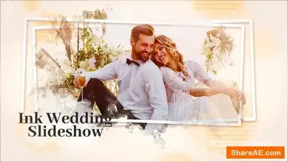 Ink Wedding Slideshow Openers template preview