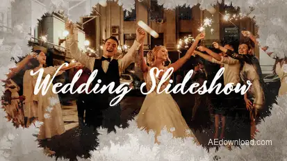 Ink Wedding Slideshow Video Displays template preview