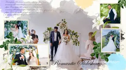 Ink Wedding Slideshow Video Displays template preview