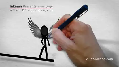 Inkman presents your logo (AE project) Titles template preview