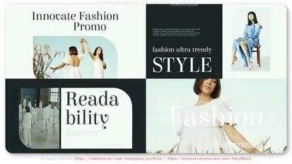 Innovation Fashion Promo Video Displays template preview