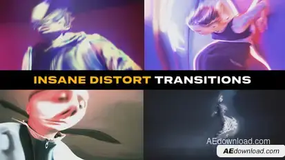 Insane Distort Transitions | After Effects Elements template preview