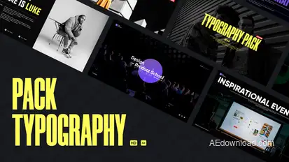 Inspirational Typography Video Displays template preview