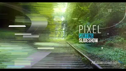 Inspire Pixel Sorting Slideshow Openers template preview