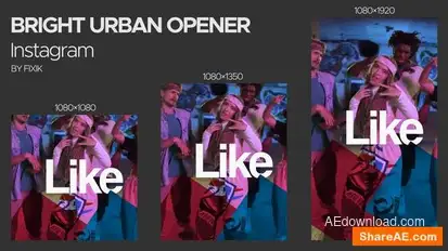 Instagram Bright Urban Opener | After Effects Openers template preview