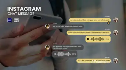 Instagram Chat Message Elements template preview