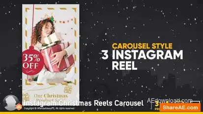 Instagram Christmas Reels Carousel Openers template preview