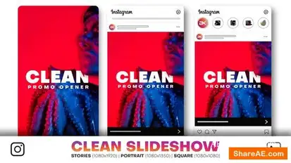 Instagram Clean Promo Openers template preview