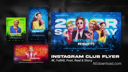 Instagram Club Flyer Product Promo template preview