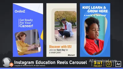 Instagram Education Reels Carousel Product Promo template preview