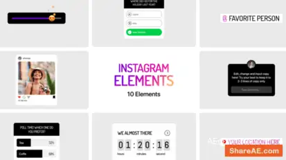 Instagram Elements broadcast-packages template preview