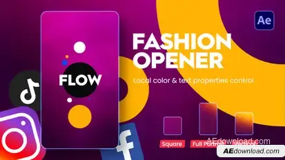 Instagram Fashion Opener Video Displays template preview