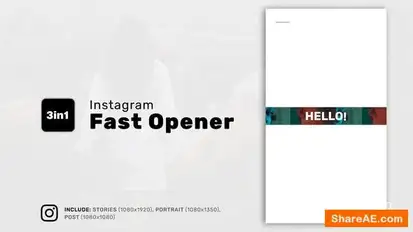 Instagram Fast Opener Openers template preview