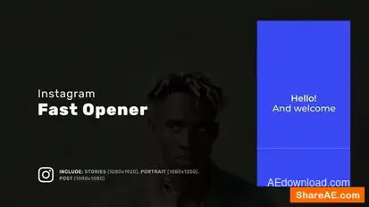 Instagram Fast Opener Openers template preview