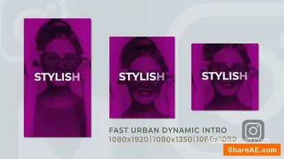 Instagram Fast Urban Dynamic Intro Openers template preview