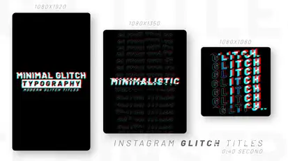 Instagram Glitch Titles Titles template preview