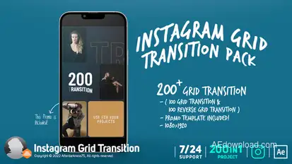 Multiscreen Instagram Reel Pack Elements template preview