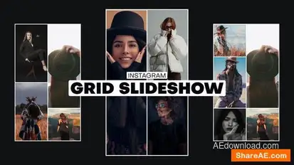 Instagram Grid Slideshow Openers template preview