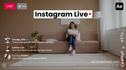Instagram Live Elements template preview